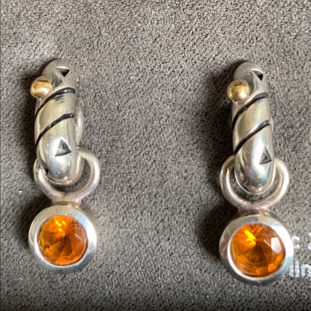John Atencio Sterling Silver Citrine earrings